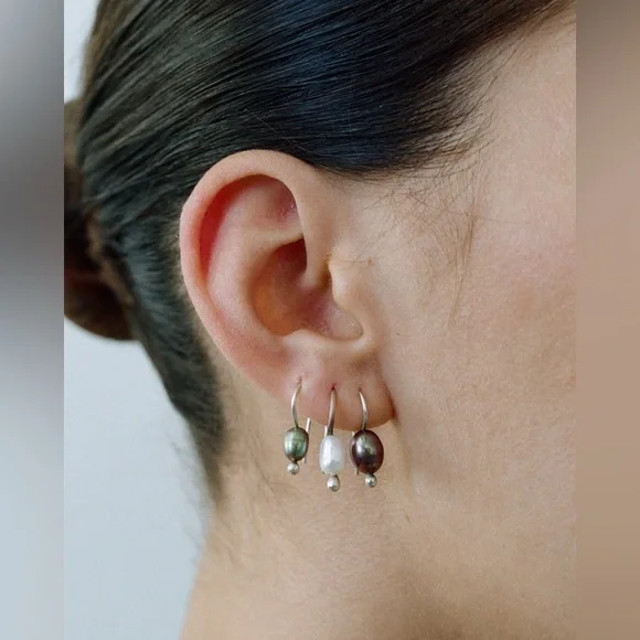 Sophie Buhai Mermaid South Sea Pearl Earrings 🪸 White - Picture 1 of 9